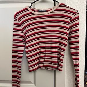 brandy melville long sleeve striped top